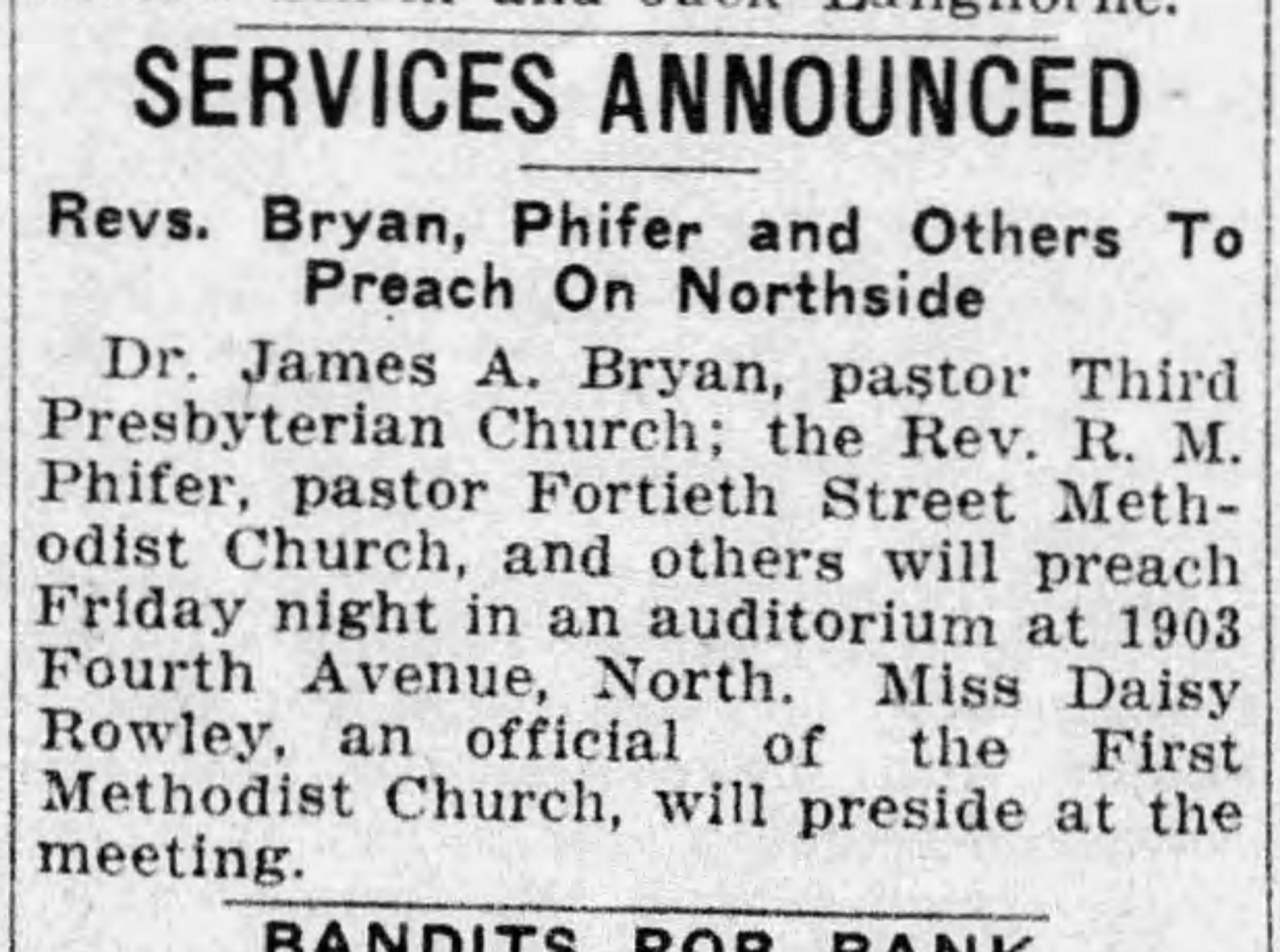 Services Announced